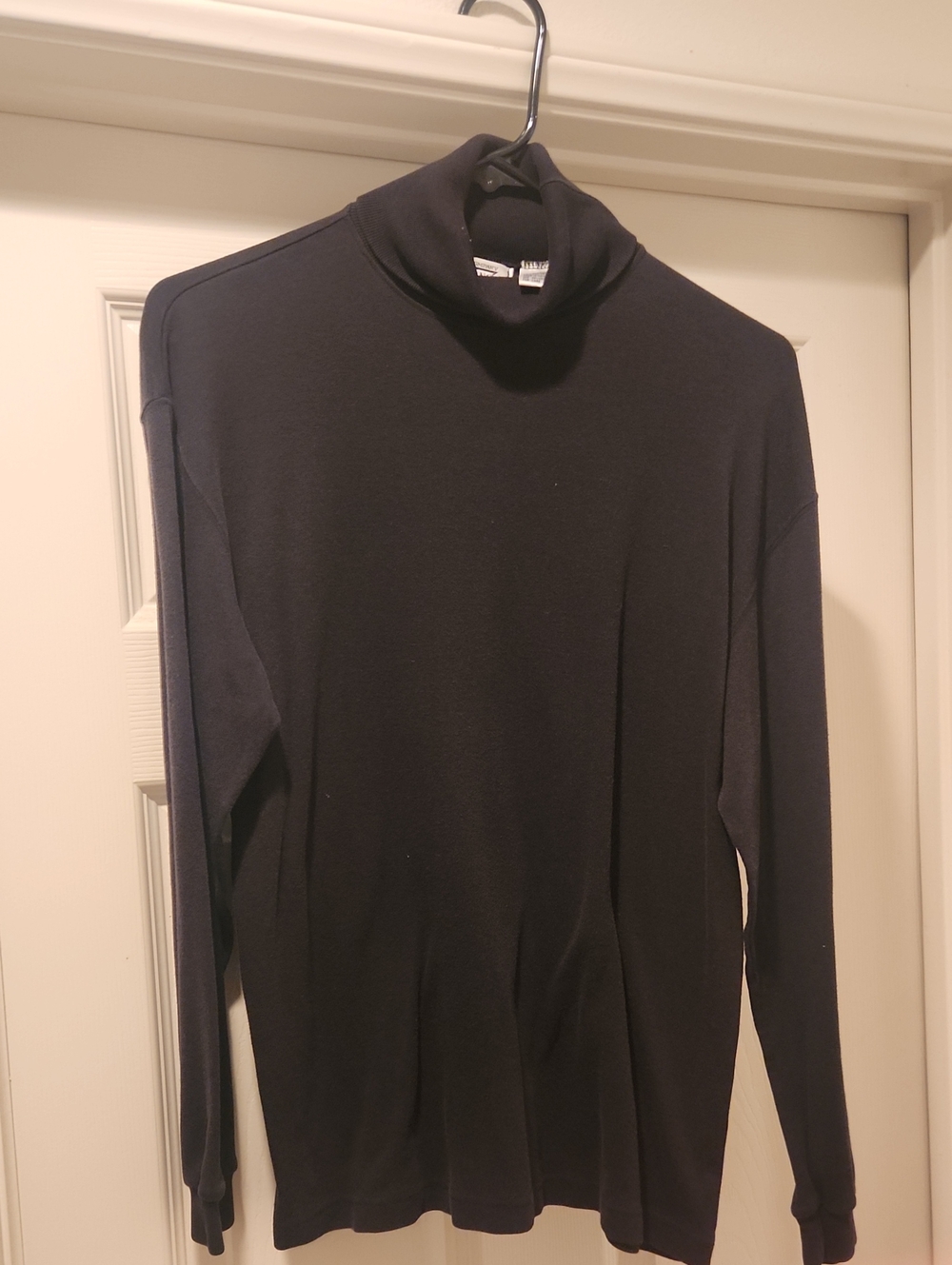 Men's Black Turtleneck Sweater - Minimalist Long-Sleeve